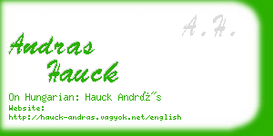 andras hauck business card